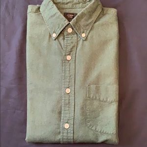 JCrew oxford in forest green